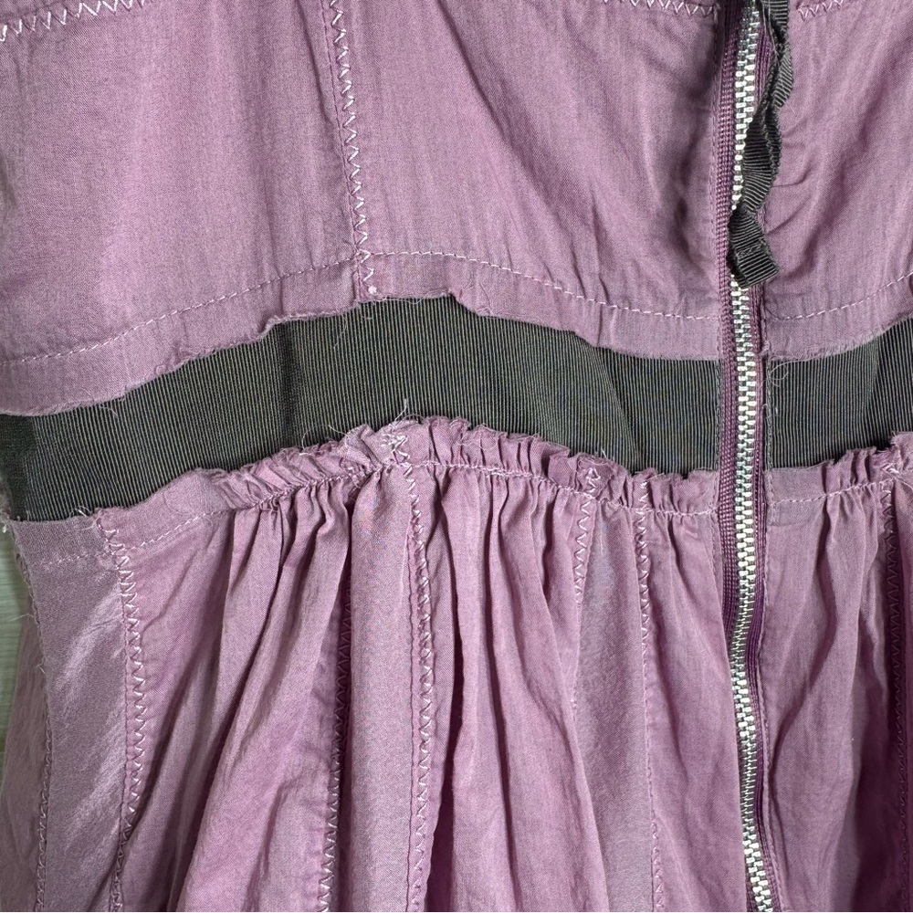 Ann Taylor Loft Lavender Ballerina Type Dress w/Ribbon Waist Sheer Straps Size 8 - Picture 8 of 12
